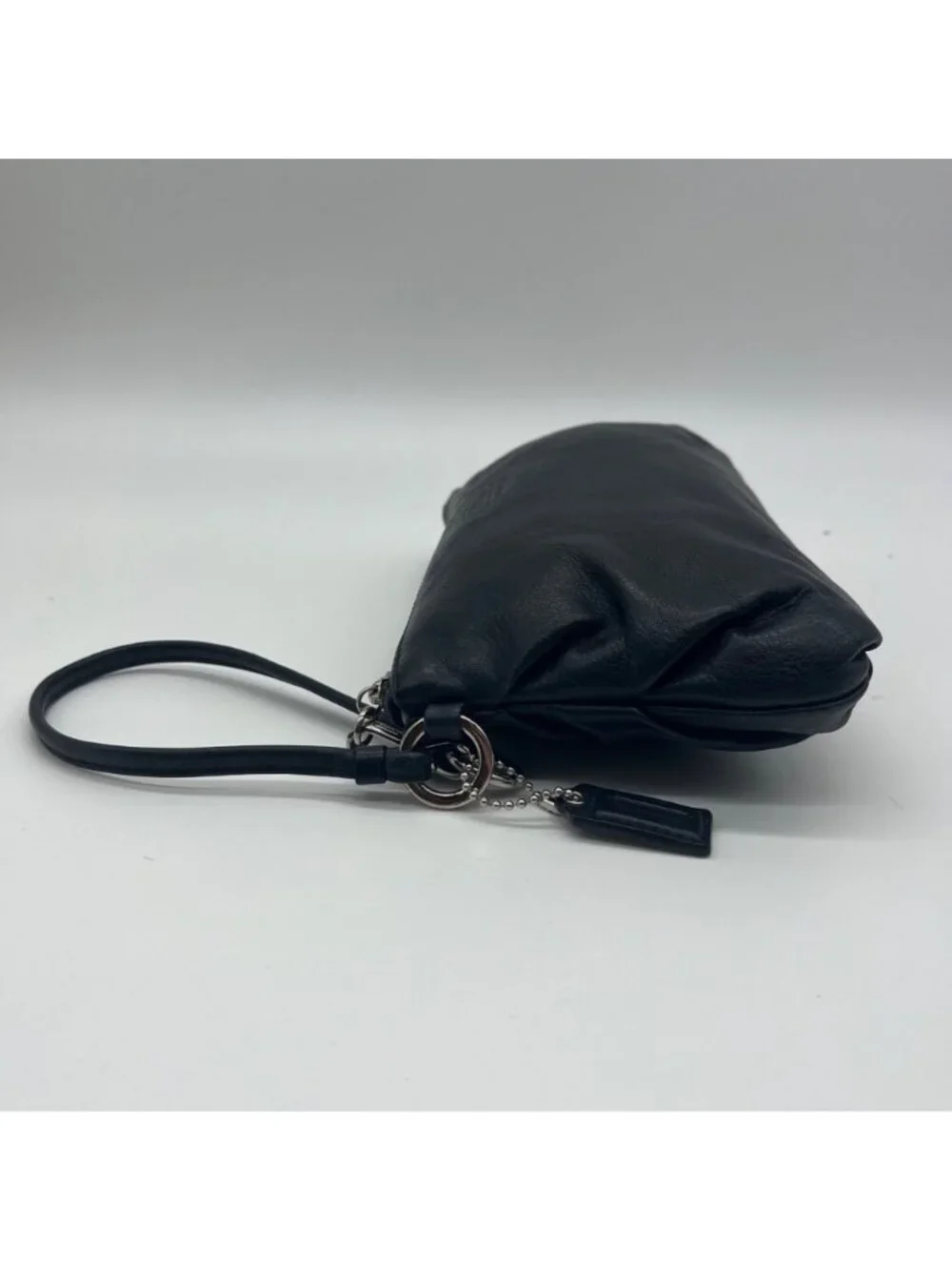 Coach Vintage Black Leather Wristlet
